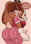 anthro big_breasts big_butt blush blush_lines breasts brown_body brown_eyes brown_hair brown_lipstick butt butt_focus butt_pose clothed clothing curvy_figure dialogue dress female gloves hair handwear heart_symbol lips looking_at_viewer makeup mature_anthro mature_female one_eye_closed pink_clothing poofy_hair pose redesign simple_background small_tail solo speech_bubble tail teasing teasing_viewer thick_thighs voluptuous voluptuous_anthro voluptuous_female darkwolfhybrid kailewds sega sonic_the_hedgehog_(series) vanilla_the_rabbit lagomorph leporid mammal rabbit absurd_res digital_media_(artwork) hi_res