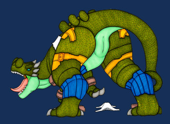 2_fingers after_transformation angry anus armor belt big_butt blue_eyes blue_sclera bracers butt claws clothing digitigrade fangs feet female feral fingers genitals green_body green_scales grey_claws horn implied_transformation leggings legwear long_neck long_tail long_tongue looking_at_viewer mostly_nude non-mammal_vulva open_mouth panties presenting presenting_hindquarters pupils rear_view scales sharp_teeth side_view simple_background slit_pupils snout solo speckled_body standing tail teeth toe_claws tongue torn_clothing torn_leggings torn_legwear torn_panties torn_underwear transparent_background underwear vulva white_clothing white_panties white_underwear ivanks final_fantasy final_fantasy_xii square_enix penelo dinosaur prehistoric_species reptile scalie alpha_channel hi_res