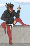 anthro barefoot beard black_clothing black_hoodie black_topwear body_hair bottomwear briefs brown_eyes brown_hair bulge chest_hair clothed clothing drawyourfursona facial_hair feet hair hoodie hoodie/briefs_meme humanoid_feet humanoid_hands male plantigrade sky solo tail topwear underwear white_clothing white_underwear matydraws_(artist) dungeons_and_dragons hasbro meme_clothing mythology wizards_of_the_coast maty_the_dragon_(character) dragon dragonborn_(dnd) mythological_creature mythological_scalie scalie absurd_res full-length_portrait hi_res meme portrait