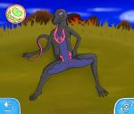 anthro female genitals grin looking_at_viewer lying nude on_back outside presenting purple_eyes pussy seductive smile solo spread_legs spreading wubos nintendo pokemon pokemon_refresh amphibian generation_7_pokemon pokemon_(species) salazzle scalie 2016 digital_media_(artwork) hi_res