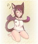 black_clothing black_panties black_underwear border breasts clothed clothing collar electronics eyebrows eyelashes eyes_closed facial_markings fangs female grin hair head_markings headphones heart_symbol highlights_(coloring) kneeling listening long_sleeves markings music musical_note musical_symbol off_shoulder panties purple_hair smile symbol tail teeth underwear white_border captain-seabass faenatical final_fantasy final_fantasy_xiv square_enix synli_lagard animal_humanoid cat_humanoid felid felid_humanoid feline feline_humanoid humanoid mammal mammal_humanoid miqo'te