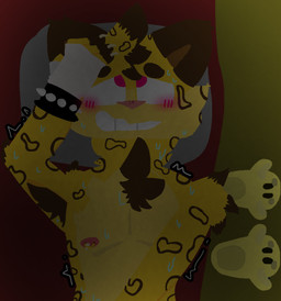anthro armpit_hair bed biped black_markings blush body_hair bracelet chest_tuft clothing dark footwear furniture inside jewelry looking_up lying male markings masturbation nipple_piercing nipples nude obscured_masturbation on_back on_bed piercing pillow red_eyes shaking shoes slippers solo spiked_bracelet spikes trembling tuft yellow_body thclay felid jaguar mammal pantherine digital_media_(artwork) half-length_portrait portrait