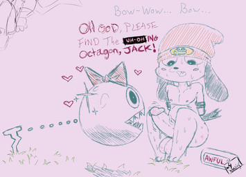 accessory ambiguous_gender anthro beanie blush blush_stickers bodily_fluids bound bow_ribbon censored_text chain chain_leash clothing cute_fangs dialogue duo fangs floppy_ears genitals grass hair_accessory hair_bow hair_ribbon hands_behind_back hands_tied hands_tied_behind_back hat headgear headwear heart_symbol humanoid_genitalia humanoid_penis imminent_castration imminent_cbt leash lop_ears male nervous nipples nude open_mouth penis plant ribbons selective_coloring sharp_teeth simple_background sweat teeth vein veiny_penis salaciouslx mario_bros nintendo parappa_the_rapper sony_corporation sony_interactive_entertainment parappa amphibian animate_inanimate canid canine chain_chomp frog mammal 2024 digital_media_(artwork) drawpile_(artwork) hi_res sketch