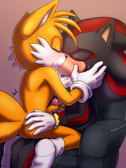 anthro anthro_on_anthro black_ears bodily_fluids breath butt clothing duo erection eyes_closed footwear french_kissing frottage fur genital_fluids genitals glans gloves hand_on_butt hand_on_penis handjob handjob_frottage handwear kissing legwear male male/male masturbation mostly_nude motion_lines orange_body orange_butt orange_fur penile penile_masturbation penis penises_touching pink_glans precum sex sitting socks straddling sweat white_body white_clothing white_footwear white_fur white_gloves white_handwear white_legwear white_socks krazyelf sega sonic_the_hedgehog_(series) miles_prower shadow_the_hedgehog canid canine eulipotyphlan fox hedgehog mammal 2020 3:4 hi_res
