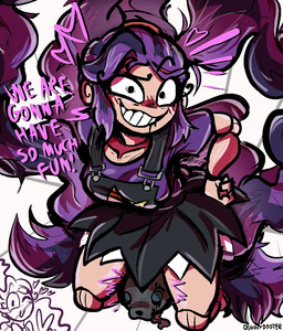 :3 accessory ambiguous_fluids ball_joints big_breasts big_teeth black_bottomwear black_clothing black_skirt blood blood_from_mouth blood_in_mouth blush blush_lines bodily_fluids bottomwear braided_hair breasts clothing crazy_eyes doll emphasis_lines exclamation_point eyebrows female flirting flirting_with_viewer gesture hair hair_accessory hair_tie hand_gesture hand_on_hip heart_symbol hearts_around_head long_hair looking_at_viewer messy_hair miniskirt noseless overalls pale_skin purple_clothing purple_hair purple_shirt purple_text purple_topwear raised_eyebrow shirt simple_background sitting sitting_on_another skirt smile solo squeezing squish star_(shape) text thick_thighs thigh_squeeze thigh_squish topwear unusual_anatomy v_sign white_background wide_hips yandere diddlydooter1 mob_entertainment poppy_playtime candy_cat lily_lovebraids animate_inanimate humanoid living_doll living_toy artist_name digital_drawing_(artwork) digital_media_(artwork) signature sketch