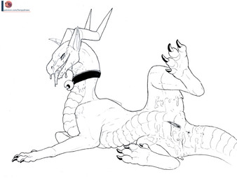 anus bell bell_collar bodily_fluids claw_fingers claws collar cum cum_covered cum_drip cum_on_body cum_on_face cum_on_leg cum_on_neck cum_on_shoulder dripping ears_up feet female feral genital_fluids genitals horn looking_at_viewer lying messy raised_leg simple_background solo text toe_claws vulva herpydragon mythology aurumesia_(character) dragon mythological_creature mythological_scalie scalie 2022 absurd_res hi_res monochrome url