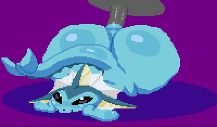 ambiguous_gender anal anal_penetration anus big_butt black_eyes blue_body butt butt_jiggle disembodied_penis duo faceless_character faceless_male feral genitals huge_butt hyper hyper_butt jiggling lying male male/ambiguous nude on_front penetration penis sex smile tail spinneborg nintendo pokemon eeveelution generation_1_pokemon pokemon_(species) vaporeon animated digital_media_(artwork) loop pixel_(artwork) pixel_animation short_playtime sound video
