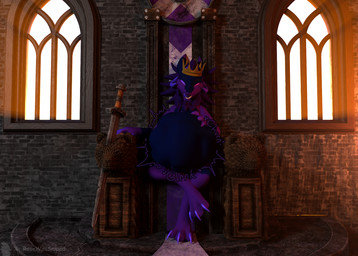 ambiguous_gender anthro crown detailed_background digestion headgear oral_vore purple_body solo vore roserdoser wickerbeast 3d_(artwork) digital_media_(artwork) hi_res
