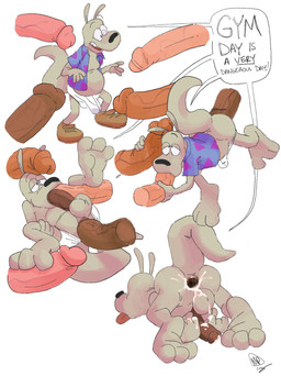 3_toes 4_fingers after_anal after_sex all_fours anal anal_penetration anthro anus ass_up autofellatio autofellatio_while_penetrated backsack balls big_penis biped black_nose bodily_fluids briefs briefs_down brown_clothing brown_footwear brown_penis brown_shoes bulge butt clothed clothed_anthro clothed_male clothing clothing_aside cum cum_from_ass cum_in_ass cum_inside cum_on_balls cum_on_butt cum_on_hand detailed_bulge dialogue disembodied_penis double_penetration eyebrows feet fingers foot_fetish foot_on_another's_penis foot_on_penis foot_play footwear foreskin fur gaping gaping_anus genital_fluids genital_outline genitals group group_sex hand_on_another's_penis hand_on_penis handjob handjob_while_penetrated humanoid_genitalia humanoid_hands humanoid_penis large_penetration lying male male/male male_anthro male_penetrated male_penetrating male_penetrating_anthro male_penetrating_male masturbating_while_penetrated masturbation monotone_background monotone_body monotone_fur multicolored_clothing multicolored_shirt multicolored_topwear multiple_poses multiple_positions narrowed_eyes nude nude_anthro nude_male on_back open_clothing open_mouth open_shirt open_topwear oral oral_masturbation pantsless_anthro pantsless_male partially_clothed partially_clothed_anthro partially_clothed_male partially_retracted_foreskin pattern_clothing pattern_shirt pattern_topwear penetration penile penile_masturbation penile_penetration penis penis_everywhere penis_in_ass penis_on_head penis_outline penis_size_difference pink_penis pink_tongue plantigrade pose raised_tail retracted_foreskin sex shaft_divide shirt shoes simple_background solo_focus speech_bubble standing tail tan_body tan_fur teeth text toes tongue tongue_out toony topless topless_anthro topless_male topwear two_tone_clothing two_tone_shirt two_tone_topwear underwear underwear_aside underwear_down vein veiny_penis white_background white_briefs white_clothing white_underwear maxpany nickelodeon rocko's_modern_life rocko_rama macropod mammal marsupial wallaby 2025 absurd_res digital_drawing_(artwork) digital_media_(artwork) english_text hi_res shaded signature