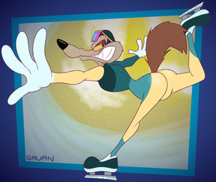 3_toes 4_fingers abstract_background anthro athletic athletic_anthro athletic_male big_butt big_tail biped black_eyes black_nose bodysuit brown_body brown_fur bubble_butt bulge butt clenched_teeth clothed clothed_anthro clothed_male clothing cloud cloudy_sky curling_tail curvy_figure eyebrows eyewear fangs feet fingers fluffy fluffy_tail footwear fully_clothed fully_clothed_anthro fully_clothed_male fur glance glancing_back glistening glistening_butt gloves goggles green_clothing green_leotard grin grinning_at_viewer half-closed_eyes handwear humanoid_hands humanoid_heel ice_skates ice_skating leotard looking_at_viewer looking_back looking_back_at_viewer male mischievous mischievous_smile multicolored_body multicolored_fur narrowed_eyes on_hind_legs on_one_leg open_mouth open_smile paws pecs plantigrade pose presenting presenting_hindquarters raised_calf raised_tail sharp_teeth skinny skinny_anthro skinny_male skinsuit skintight_suit sky slim slim_anthro slim_male small_waist smile smiling_at_viewer smirking_at_partner solo spread_arms standing tail tan_body tan_bodysuit tan_clothing tan_eyebrows tan_fur tan_skinsuit teeth tight_clothing toes toony toothy_grin two_tone_body two_tone_fur wasp_waist white_clothing white_gloves white_handwear wide_hipped_anthro wide_hipped_male wide_hips yellow_sclera yellow_sky gavanzude looney_tunes warner_brothers wile_e._coyote canid canine canis coyote mammal 2026 alternate_version_at_paywall colored digital_drawing_(artwork) digital_media_(artwork) flat_colors hi_res pinup signature
