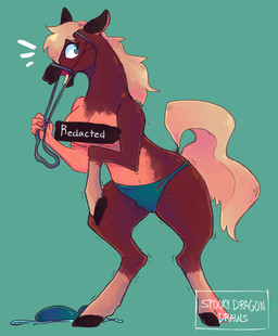asymmetrical_transformation bdsm biped bipedal_feral blonde_hair bra breasts bridle brown_body brown_fur censor_bar cleavage clothed clothing discarded_clothing female feral fur fur_growth green_background growth hair hoof_growth hooves human_to_feral loss_of_dexterity mid_transformation open_mouth petplay ponyplay reins roleplay simple_background solo species_transformation tail tan_body tan_fur teal_background topless torn_clothing transformation underwear curseddragonldy equid equine horse human mammal 2022 digital_media_(artwork) hi_res signature