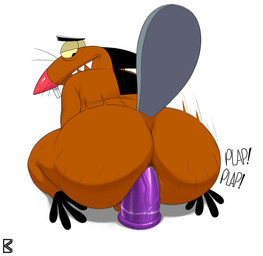anal anal_penetration anthro big_butt brown_body butt dildo dildo_in_ass dildo_insertion dildo_sitting huge_butt male object_in_ass onomatopoeia penetration plap riding_dildo sex_toy sex_toy_in_ass sex_toy_insertion solo sound_effects text brouva nickelodeon the_angry_beavers daggett_beaver hi_res