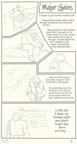 anthro bed bottomwear building bulge closed_smile clothed clothing drawer eyes_closed flower furniture gloves handwear jockstrap male male_anthro markings mouth_closed muscular muscular_anthro muscular_male on_bed plant shirt shorts shrub sitting smile solo spots spotted_markings spotted_neck spotted_shoulders spotted_tail standing t-shirt tail tail_markings text topless topwear underwear aduran scalie 2023 absurd_res comic dated english_text hi_res monochrome multiple_scenes signature sketch