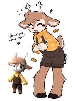 2_toes anthro antlers barefoot biped black_eyebrows black_hooves black_nose black_text blush blush_stickers bodily_fluids brown_body brown_clothing brown_fur brown_hair brown_legs brown_overalls clothed clothed_anthro clothed_female clothing cloven_hooves coin ears_down emanata eyebrows eyelashes eyes_closed feet female flying_sweatdrops frown fur hair hooved_toes hooves horn leg_tuft long_eyelashes looking_at_viewer open_mouth open_smile overalls paw_pose pivoted_ears pose pupils short_tail simple_background smile solo star sweat sweatdrop sweater tail tan_tail text toes topwear tuft turtleneck unguligrade white_antlers white_background white_body white_face white_fur white_inner_ear yellow_clothing yellow_topwear jayrnski roblox tower_heroes juniper_(tower_heroes) deer mammal 3d_(artwork) digital_drawing_(artwork) digital_media_(artwork) english_text hi_res reference_image signature