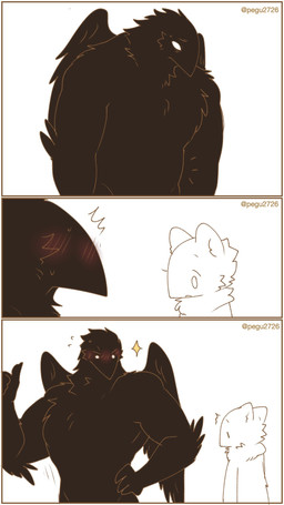 3_panel_comic anthro back_wings beak biped black_body black_feathers blush chest_tuft close-up curvy_figure duo empty_eyes feathered_wings feathers female front_view fur fur_tuft looking_at_another male male_anthro married_couple monotone_body monotone_feathers monotone_fur muscular muscular_anthro muscular_male nude nude_anthro nude_female nude_male plantigrade pose sad simple_background slim_anthro slim_female stocky text tuft white_background white_body white_fur wings pegu2726 karagarasu_(pegu2726) tarte_(pegu2726) avian bird corvid corvus_(genus) crow oscine passerine 2025 9:16 artist_name comic digital_drawing_(artwork) digital_media_(artwork) flat_colors hi_res