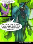 2016 anthro anthrofied arthropod breasts changeling clothed clothing comic conditional_dnp digital_media_(artwork) disguise duo english_text equid equine eye_mist female friendship_is_magic glowing glowing_eyes hair hasbro hi_res horn insect_wings long_hair mammal my_little_pony mythological_creature mythological_equine mythology open_mouth queen_chrysalis_(mlp) solo_focus suirano text twilight_sparkle_(mlp) unicorn wings