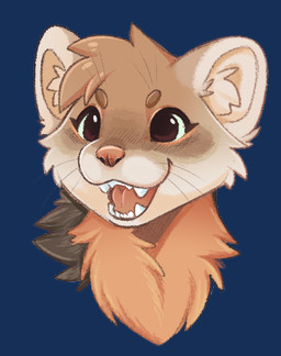 ambiguous_gender anthro brown_body brown_fur cheek_tuft circle_eyebrows eyebrow_whiskers eyebrows facial_tuft fur head_tuft inner_ear_fluff multicolored_body multicolored_fur neck_tuft open_mouth open_smile pink_nose simple_background smile solo tan_body tan_fur tan_inner_ear tan_inner_ear_fluff teeth transparent_background tuft whiskers feve feve_(oc) gulonine hybrid mammal marten mustelid musteline pine_marten stoat true_musteline weasel 2026 alpha_channel headshot_portrait icon portrait