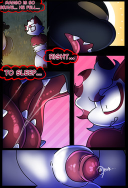 animal_genitalia black_hair blue_eyes canine_penis_with_foreskin comic_panel foreskin fox_tail fur genitals hair multicolored_body penis sheath sleeping sleeping_together white_body white_fur yellow_body halfpricesouls nintendo pokemon mango_(halfpricesouls) zoro_(halfpricesouls) canid canine generation_3_pokemon generation_5_pokemon generation_8_pokemon hisuian_form hisuian_zoroark mammal mawile pokemon_(species) regional_form_(pokemon) zoroark absurd_res comic hi_res