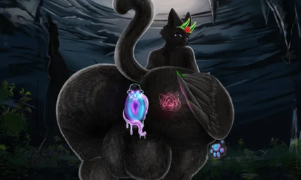 after_vore anus balls big_balls big_butt butt fatal_vore genitals horn huge_balls huge_butt hyper hyper_balls hyper_butt hyper_genitalia male puffy_anus solo vore weight_gain cjtheraccoon unknown_artist mythology ochiipii domestic_cat dragon felid feline felis mammal mythological_creature mythological_scalie scalie taur