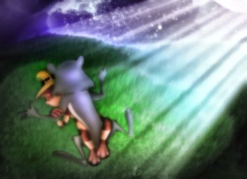 3_toes 4_fingers all_fours anthro anthro_on_anthro bent_legs biped black_nose brown_body brown_scales cheek_tuft clothing duo eyes_closed facial_tuft feet fingers fur grass hat hat_ornament headgear headwear legs_around_waist light light_beam lying lying_on_another lying_on_ground male male/male moon moonbeam moonlight multicolored_body multicolored_fur nude on_back on_ground open_mouth outside paws penetration penile penile_penetration pink_body pink_scales plant purple_body purple_fur rear_view scales sky star starry_sky striped_body striped_scales stripes toes tuft two_tone_body two_tone_fur yellow_clothing yellow_hat yellow_headwear amegared simsala_grimm doc_croc_(simsala_grimm) yoyo_(simsala_grimm) canid canine canis coyote mammal reptile scalie colored digital_drawing_(artwork) digital_media_(artwork) shaded