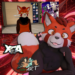 3d_avatar black_body black_fur blep fur male markings orange_eyes pawpads red_body red_fur red_markings tail tongue tongue_out white_body white_fur xca zgf_art vrchat matiorasu_(character) ailurid mammal red_panda 1:1 2025 3d_(artwork) 3d_model_showcase digital_media_(artwork)