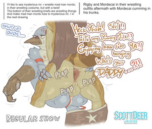 anal anal_penetration anthro anthro_on_anthro anthro_penetrated anthro_penetrating anthro_penetrating_anthro anus areola backsack balls beak blue_body blue_feathers bodily_fluids brown_body brown_fur butt clothed clothing clothing_around_one_leg cross-popping_vein crouching daddy_kink degradation dialogue dirty_talk erection eyewear feathers feet flustered footwear fur genitals gesture glans hand_on_butt headgear headwear humanoid_genitalia humanoid_penis interspecies larger_male larger_penetrated larger_sub looking_away lying male male/male male_penetrated male_penetrating male_penetrating_male markings nipples nude oral partially_clothed penetration penile penile_penetration penis penis_in_ass perineum ring_(marking) ringed_tail sex simple_background size_difference small_top small_top_big_bottom smaller_male socks sound_effects spiral spiral_eyes spread_legs spreading standing striped_markings striped_tail stripes submissive sweat tail tail_markings talons text thick_thighs thrusting toes tsundere tuft underwear underwear_down white_background scottdeer cartoon_network regular_show mordecai_(regular_show) rigby_(regular_show) avian bird blue_jay corvid jay_(bird) mammal new_world_jay oscine passerine procyonid raccoon 2024 absurd_res english_text hi_res