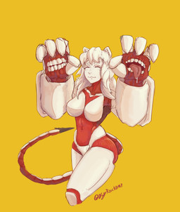 4_fingers alternate_species big_breasts biped body_horror breasts cat_smile collarbone drooling_tongue exposed_muscle eyes_closed female fingers hair humanoidized medium_hair midriff mouth_hands navel nude nude_female nude_humanoid red_body red_hands red_tail segmented_tail simple_background slim_female slim_humanoid solo standing stinger stinger_tail stone_body tail tongue tongue_out white_body white_hair white_tail yellow_background bigrock new_blood_interactive ultrakill cute_mass hideous_mass animal_humanoid cat_humanoid demon demon_(ultrakill) felid felid_humanoid feline feline_humanoid humanoid mammal mammal_humanoid tailed_humanoid 2020 english_description hi_res portrait signature three-quarter_portrait