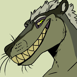 anthro glistening glistening_eyes green_background green_eyes grin hair looking_at_viewer male narrowed_eyes short_hair simple_background smile solo three-quarter_view unsigned whiskers swampjaws sludge_(imperatorcaesar) aquatic archaeocete cetacean mammal pakicetid pakicetus prehistoric_species 1:1 bust_portrait icon low_res portrait