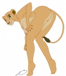 anthro anthrofied breasts butt disney felid female fur genitals lion mammal mooning nala_(the_lion_king) nipples nude pantherine presenting presenting_hindquarters pussy solo steven_stagg tail the_lion_king