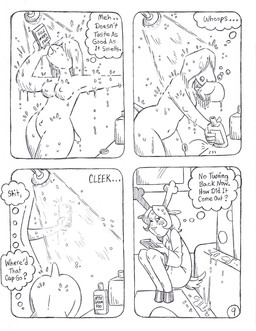 anthro bathing bathroom big_breasts big_butt breaking_and_entering breasts butt cellphone clothing duo electronics female female/female freckled_face freckles hair hair_over_eyes horn long_hair nightgown nude nude_female overweight phone shampoo shower showering small_breasts small_tail smartphone tail taking_picture text thought_bubble wet wet_body circe_(artist) deltarune undertale_(series) noelle_holiday susie_(deltarune) deer lizard mammal new_world_deer reindeer reptile scalie comic english_text hi_res
