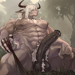 2_horns abs animal_genitalia animal_penis anthro ball_tuft balls barazoku barbell_piercing biceps big_muscles big_pecs big_penis circular_barbell_piercing equine_genitalia equine_penis erection fur genitals grey_body grey_fur hair hair_over_eyes holding_leash holding_object horn huge_penis leash leash_pull leashed_viewer male muscular muscular_anthro muscular_male navel nipple_piercing nipples outside pecs penis piercing pubes solo spread_legs spreading tan_body tuft vein veiny_penis white_hair rein_v elden_ring fromsoftware torrent_(elden_ring) equid equine horse mammal 1:1 hi_res