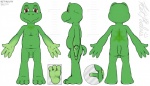 3_toes backsack balls butt chart digital_media_(artwork) erection feet flaccid foreskin front_view full-length_portrait genitals green_balls green_body green_penis height_chart hindpaw humanoid_genitalia humanoid_penis ket-ralus ket_ralus_(character) male model_sheet nipples non-mammal_balls nude partially_retracted_foreskin paws penis portrait rear_view red_eyes reptile scalie shell-less short side_view simple_background solo toes tortavi turtle white_background