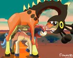 animal_genitalia animal_penis anus balls big_penis bodily_fluids dominant dominant_male duo erection female feral genital_fluids genitals hooves long_penis male male/female penis penis_on_head precum pussy size_difference tongue x_anus fiyawerks nintendo pokemon keldia equid equine farigiraf generation_5_pokemon generation_9_pokemon giraffid keldeo keldeo_(ordinary_form) legendary_pokemon mammal pokemon_(species) absurd_res hi_res