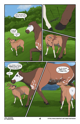 anatomically_correct anatomically_correct_genitalia anatomically_correct_penis animal_genitalia animal_penis antlers anus backsack balls cervine_genitalia cloven_hooves detailed_background dialogue fear_boner female female_feral feral genitals hooves horn male male_feral mottled penis piebald plant quadruped sheath shrub size_difference storm text tree twistedewe cascadia_(twistedewe) kairo_(twistedewe) cervine deer elk mammal new_world_deer roe_deer comic english_text hi_res url