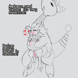abdominal_bulge ahegao anthro areola big_penis bodily_fluids breasts caption chest_tuft dominant dominant_male drooling duo ejaculation eye_roll eyes_closed female female_penetrated fucked_silly genital_fluids genitals inner_ear_fluff larger_male looking_pleasured male male/female male_dominating_female male_penetrating male_penetrating_female motion_lines nipples open_mouth paws penetration penile penile_penetration penis penis_in_vagina pink_areola pink_nipples question_mark questionable_consent reverse_stand_and_carry_position saliva sex shaking simple_background size_difference small_breasts smaller_female standing standing_sex tears text tongue tongue_out trembling tuft vaginal vaginal_fluids vaginal_penetration vaginal_squirting vulva white_background saeko_art nintendo pokemon ampharos braixen generation_2_pokemon generation_6_pokemon pokemon_(species) 1:1 2021 black_and_white english_text monochrome