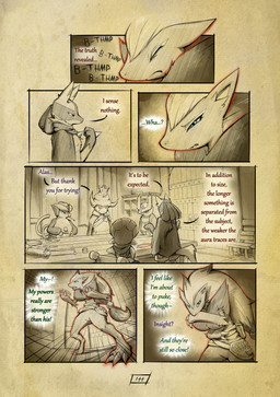 anthro biped chest_spike cloak clothing dialogue eyewear female feral furniture group hair hand_spike hat headgear headwear illusion inside male monocle open_mouth orange_eyes page_number paper red_glow spikes spikes_(anatomy) table tail text truescorn nintendo pokemon pokemon_mystery_dungeon shadows_for_hire spike_chunsoft asche_(truescorn) clarity_(truescorn) orchid_(truescorn) generation_2_pokemon generation_3_pokemon generation_4_pokemon generation_5_pokemon grumpig lucario noctowl pokemon_(species) slowking weavile zoroark 2025 comic english_text hi_res