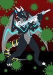 anthro gun male ranged_weapon solo tail toy toy_gun water_gun weapon wings keto_pagano covid-19_pandemic mythology khyther_pyroxen_(ragingmoonbeam) dragon hybrid kobold mythological_creature mythological_scalie scalie absurd_res hi_res