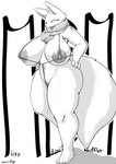 anthro areola areola_slip big_areola big_breasts bikini breasts clothed clothing curvy_figure feet female female_anthro hand_on_hip hands_on_hips huge_breasts huge_thighs ineffective_clothing kemono micro_bikini navel one-piece_swimsuit open_mouth open_smile scarf skimpy sling_bikini smile solo standing swimwear text thick_thighs toes two-piece_swimsuit voluptuous wide_hips cocolog sako_(cocolog) canid canine fox mammal english_text hi_res monochrome signature