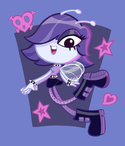 4_arms alternative_fashion antennae_(anatomy) anthro boots bracelet clothing cosplay crossover_cosplay female footwear goth hair insect_wings jewelry multi_arm multi_limb punk purple_hair shoes smile solo spiked_bracelet spikes wings mags-niac cartoon_network disney hi_hi_puffy_amiyumi the_buzz_on_maggie maggie_pesky yumi_yoshimura arthropod fly_(animal) insect 2025 crossover digital_media_(artwork)