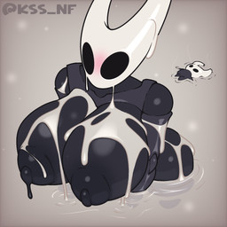 2_horns ambiguous_gender anthro areola big_breasts biped black_body black_eyes breasts duo female flustered grey_text horn nipples nude partially_submerged text wet kss_nf hollow_knight_(franchise) team_cherry hornet_(hollow_knight) the_knight_(hollow_knight) arthropod vessel_(species) 1:1 2025 artist_name english_text hi_res half_sister_(lore) sibling_(lore) sister_(lore)