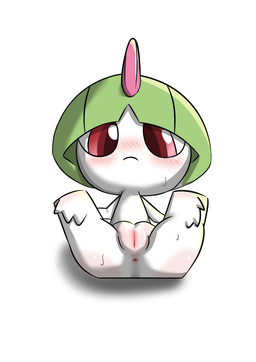 anus blush bodily_fluids female genitals solo sweat vulva white_body young young_female olihai nintendo pokemon generation_3_pokemon humanoid pokemon_(species) ralts 2026 absurd_res digital_media_(artwork) hi_res