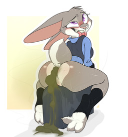 ahegao anthro anus blush bodily_fluids bottomless breasts buckteeth claws clothed clothing cross-eyed curling_toes eye_roll feces feet female fur genital_fluids genitals heart_eyes heart_symbol hindpaw looking_pleasured masturbation paws pooping pooping_while_masturbating purple_eyes scatplay sex_toy simple_background smile solo straddling teeth tongue tongue_out uniform vaginal_fluids vulva nastysashy disney zootopia judy_hopps lagomorph leporid mammal rabbit 2017 absurd_res digital_media_(artwork) hi_res