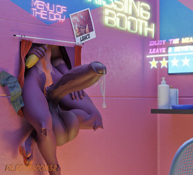 anthro balls banana big_balls big_penis bodily_fluids booth booth_(structure) booth_seating cum curtains curtains_open ejaculation erection femboy food foreskin fruit fur genital_fluids genitals holding_food holding_object huge_balls huge_penis male penis plant precum pubes purple_body saggy_balls sitting solo vein veiny_penis drboumboom32 mythology humanoid mythological_creature 3d_(artwork) digital_media_(artwork)