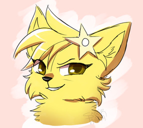 accessory ambiguous_gender anthro black_nose cheek_tuft eyebrows eyelashes facial_tuft flower flower_in_hair fluffy fur hair hair_accessory head_tuft inner_ear_fluff neck_tuft plant pointy_ears prick_ears smile solo tuft yellow_body yellow_fur ezpups kitten_cutsalot domestic_cat felid feline felis mammal 2015 colored_sketch headshot_portrait portrait sketch