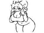 big_breasts big_nipples bodily_fluids bounce breast_expansion breast_squish breasts expansion female huge_breasts hyper hyper_breasts jiggling nipples sigh solo squish sweat nekowyn maya_(soothingbells) bovid bovine caprine cattle goat hybrid mammal sheep 4:3 animated black_and_white digital_media_(artwork) flipnote_studio_(artwork) low_res monochrome short_playtime