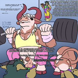 aerobics_clothing anal begging bodily_fluids butt clothed clothing cowgirl_position crop_top crouching cum cum_inside duo exercise from_front_position genital_fluids genitals hair horn humanoid_genitalia implied_growth implied_transformation internal internal_anal long_hair lying magic magic_book magic_user male male/male multiple_orgasms nipple_slip nipples on_back on_bottom on_top orgasm overstimulation partially_clothed pinned pinned_to_ground profanity sex shirt squats tank_top text topwear weightlifting workout x-ray_view djtron european_mythology greek_mythology mythology dj_(djtron) bovid bovine cattle felid feline lynx mammal minotaur 1:1 english_text hi_res