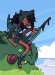 alternate_species alternate_universe ambiguous_gender backpack black_hair blood bodily_fluids corpse death duo feet female feral hair smile toes tongue tongue_out toony discount-supervillain adventure_time cartoon_network mythology marceline_abadeer dragon human mammal mythological_creature mythological_scalie scalie hi_res
