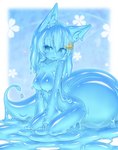 abstract_background accessory big_breasts big_tail biped blue_body blue_ears blue_eyes blue_goo blue_hair blue_inner_ear blue_inner_ear_fluff blue_sclera blue_skin blue_tail blush breasts dripping featureless_breasts female glistening glistening_body glistening_eyes glistening_hair glistening_skin glistening_tail goo-connected_lips goo_hair hair hair_accessory hairclip inner_ear_fluff long_hair looking_at_viewer monotone_body monotone_hair monotone_tail nude nude_female nude_humanoid open_mouth open_smile pseudo_hair sitting slim slime smile solo tail thick_tail translucent translucent_body translucent_hair tuft wet curss animal_humanoid canid canid_humanoid canine canine_humanoid fox_humanoid goo_creature goo_humanoid humanoid hybrid mammal mammal_humanoid alternate_version_at_source blue_theme hi_res