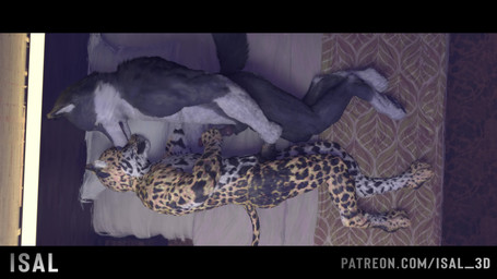 5_fingers animal_genitalia anthro anthro_on_anthro bed canine_genitalia duo fingers fur furniture genitals grey_body grey_fur handjob high-angle_view hotel humanoid_genitalia looking_pleasured male male/male markings multicolored_body multicolored_fur mutual_masturbation nude nude_male painterly paws penile sex spots spotted_body spotted_fur tail isal canid canine canis felid jaguar mammal pantherine wolf 16:9 3d_(artwork) 3d_animation 4k absurd_res animated digital_media_(artwork) hi_res huge_filesize loop no_sound short_playtime video watermark widescreen