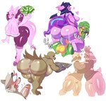 anthro bent_over big_butt bottomless breasts butt cleavage clothed clothing cookie cowgirl_position duo female female/female food from_front_position group male male/female on_bottom on_top plap sex thick_thighs wide_hips tentabat sega sonic_the_hedgehog_(series) rocko_(tentabat) rouge_the_bat tenta_(tentabat) alligator alligatorid avian badger bat bird crocodilian deer mammal mustelid musteline reptile scalie hi_res multiple_images sketch_page